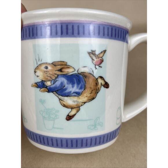 Wedgwood Peter Rabbit Mug 2001 Frederick Warne & Co. "Peter‎ ran and ran" GUC - Picture 2 of 7